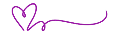 Coração roxo: representando a dedicação e o amor pelo trabalho dos profissionais da beleza.